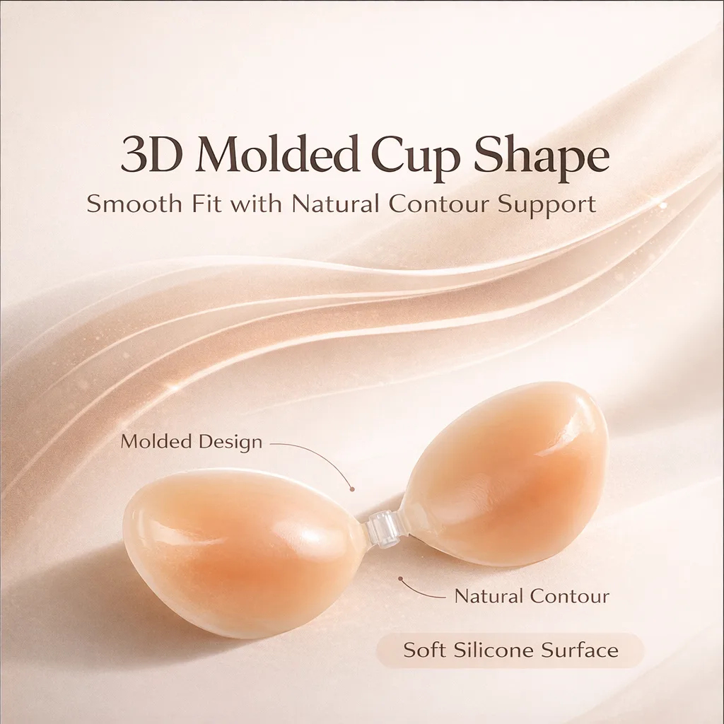 Adhesive Strapless Thick Silicone Bra