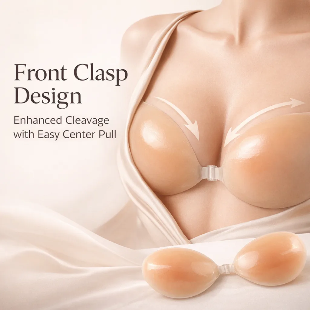 Adhesive Strapless Thick Silicone Bra