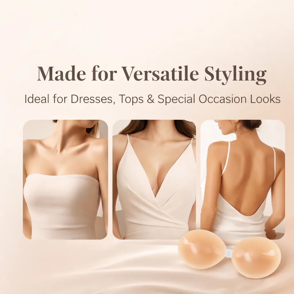 Adhesive Strapless Thick Silicone Bra