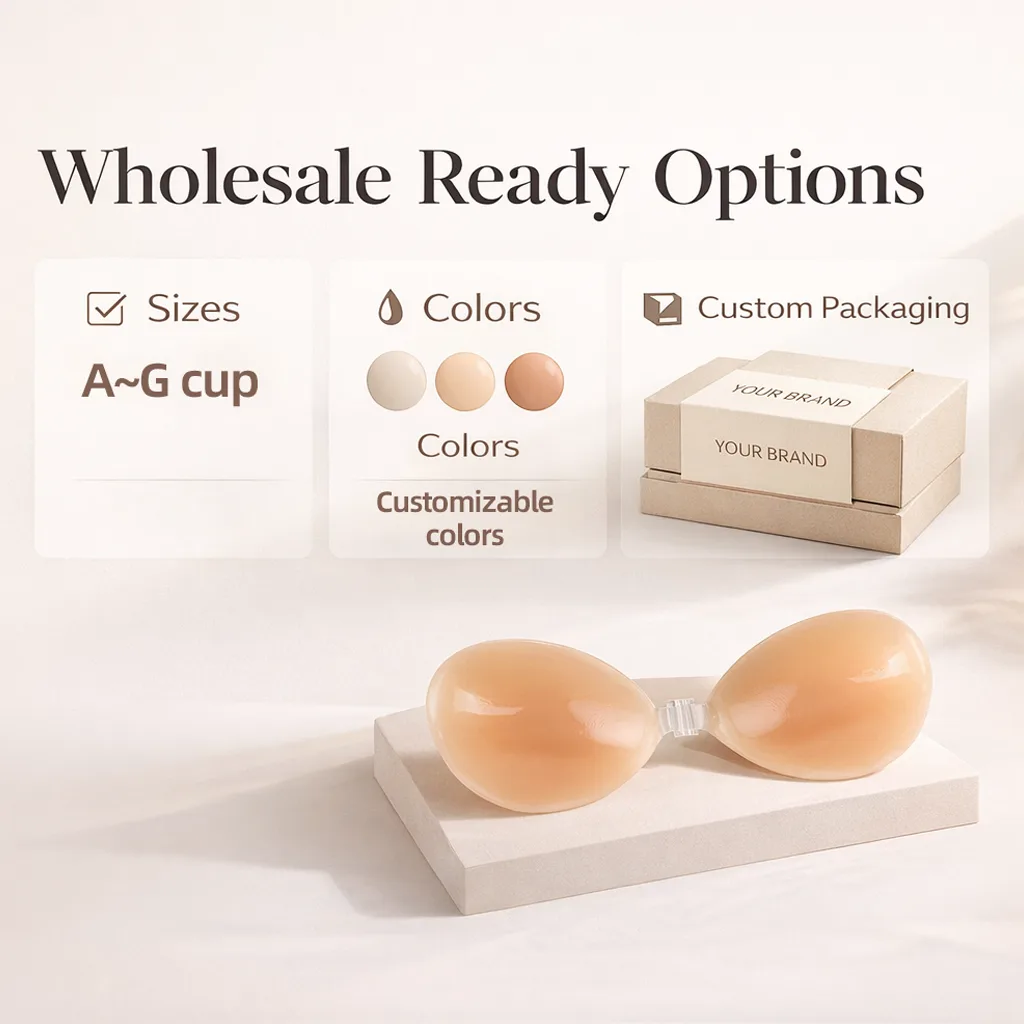 Adhesive Strapless Thick Silicone Bra