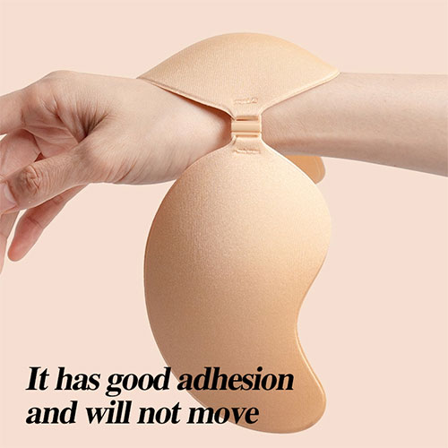 Nude & Black Deep V Adhesive Bra