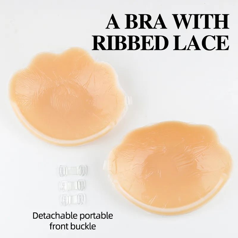 Flower-Designed Adhesive Bra