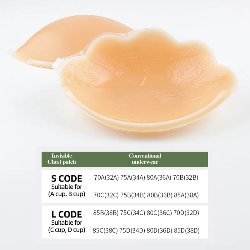 Flower-Designed Adhesive Bra