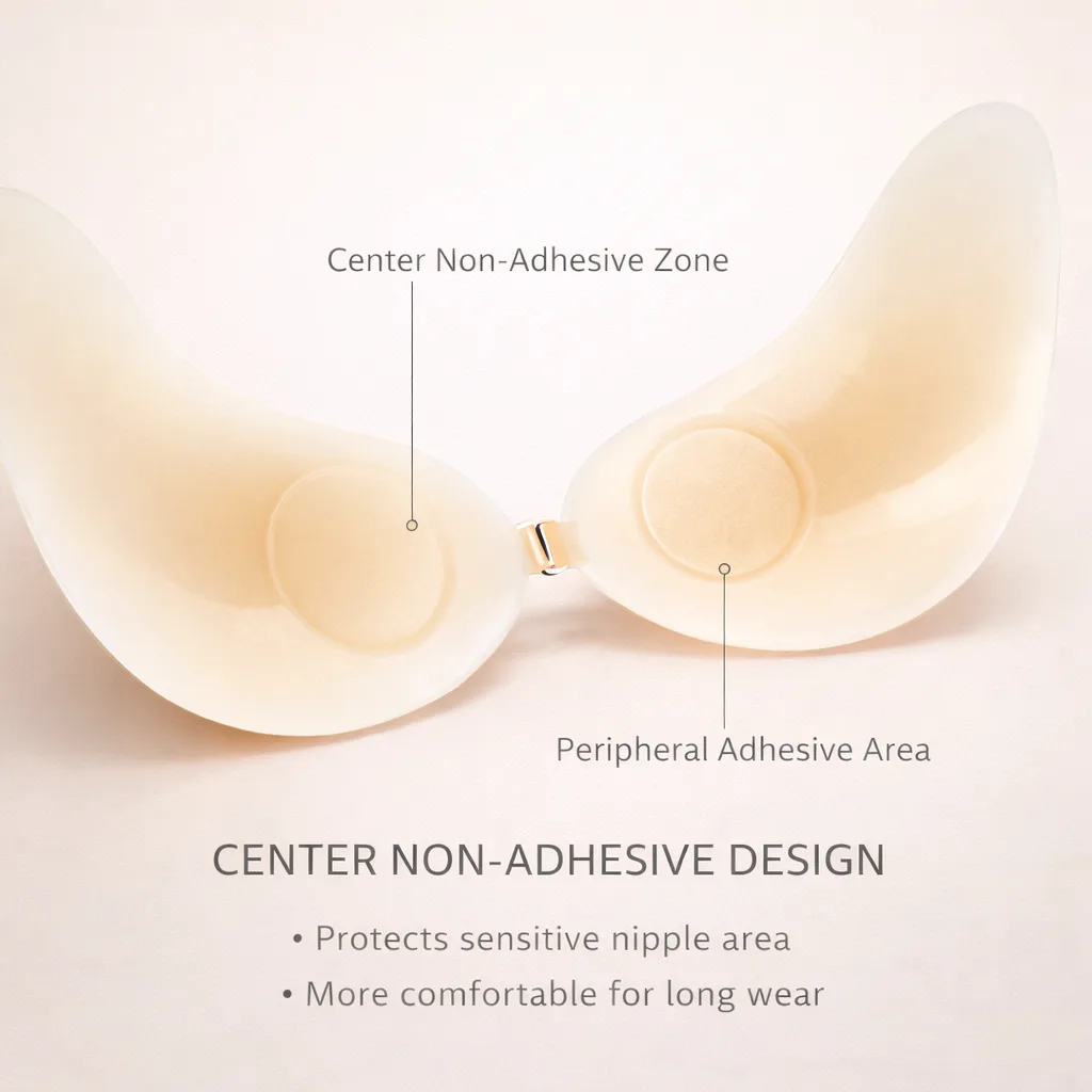 Adhesive Invisible Gathering Bra