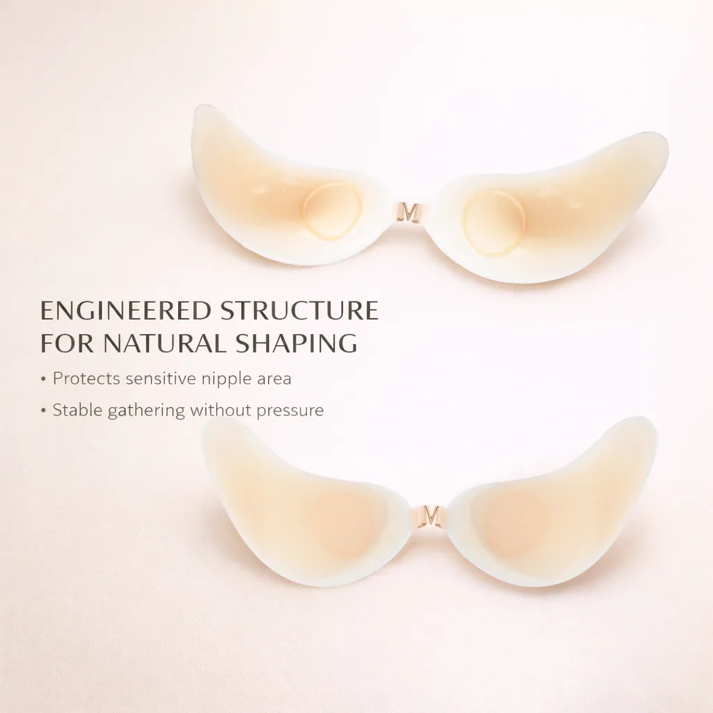 Adhesive Invisible Gathering Bra