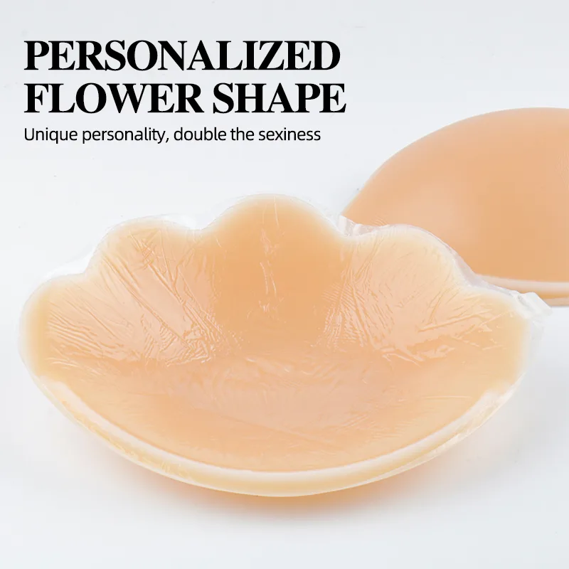 Flower-Designed Adhesive Bra