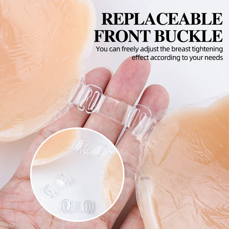 Flower-Designed Adhesive Bra