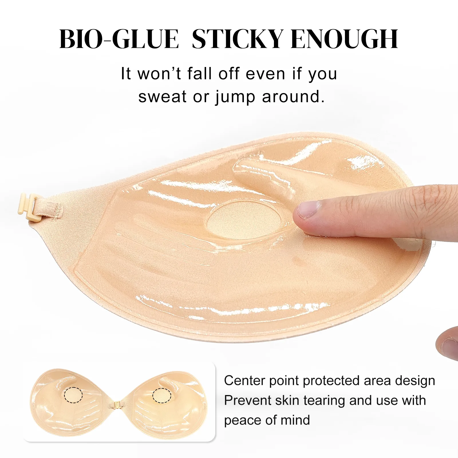 Seamless Stick-On Push-Up Bra